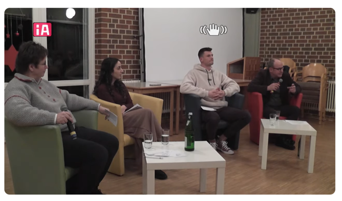 Screenshot: v.l. Dörthe Schilken, Safa Al Hayek, Leon Seyock, Dirk Zeuner.