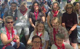 „Mutig, stark, beherzt“ Billerbecker Frauentruppe beim Kirchentag. Foto: privat