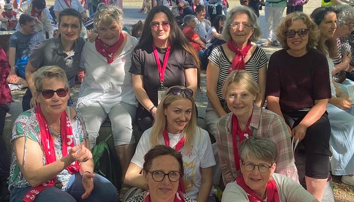 „Mutig, stark, beherzt“ Billerbecker Frauentruppe beim Kirchentag. Foto: privat