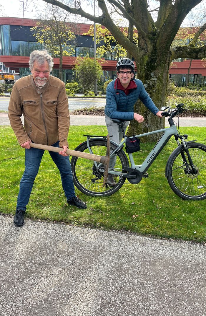Martin Bußkamp und Volker Rotthauwe packen an beim Stadtradeln 2026. Foto: Adriana Bücker