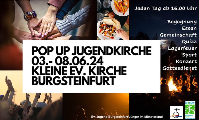 Das Plakat zur Veranstaltung "Pop up Kirche"