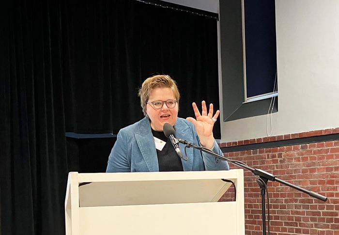 Superintendentin Susanne Falcke leitete die Sitzung des Kirchenparlaments.