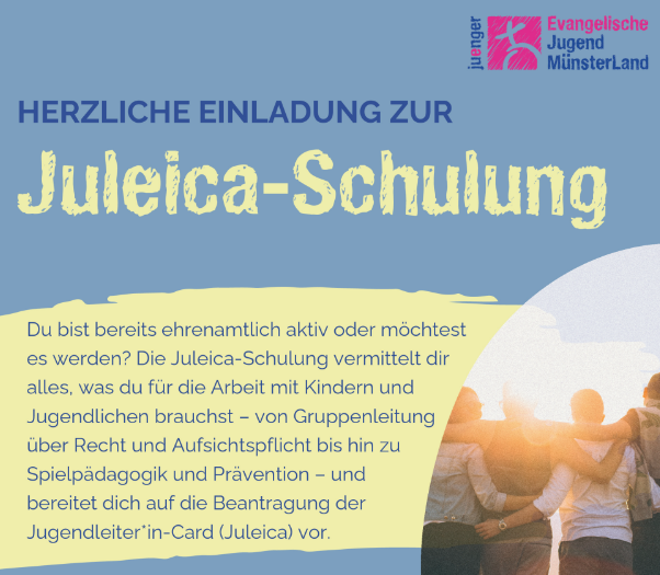 Flyer der JuLeiCa-Schulung. Foto: Evangelische Jugend Münster.